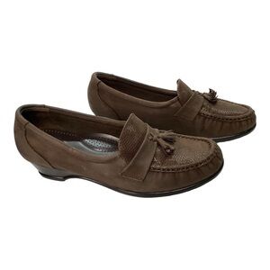 SAS Taylor Brown Turf Leather Tassel Loafers in Original Box‎ Women's Size 7.5 M